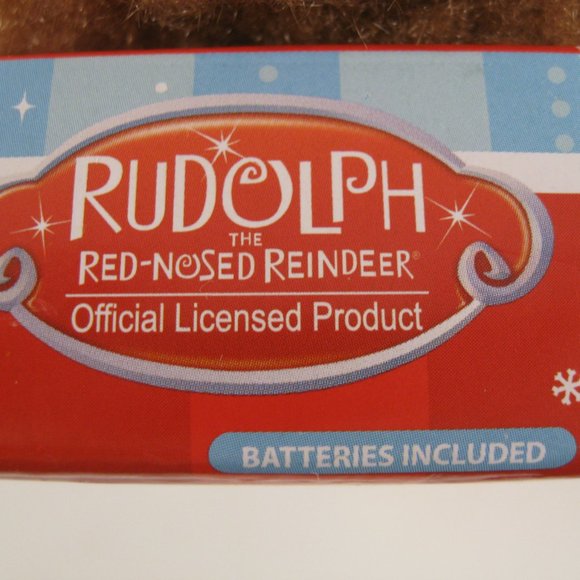 Rudolph The Red Nosed Reindeer Animated Light Up Nose & Foot Taps, Sings  NWT - Picture 13 of 13